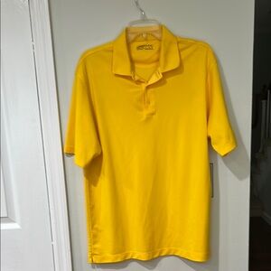 Nike Dri-fit Yellow Polo Shirt Classic Casual Style L